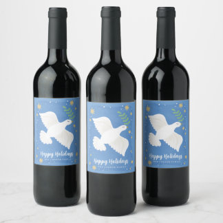 Rótulo De Garrafa De Cerveja Rótulo de vinho para Natal Hanukkah Pombo de Féria