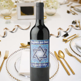 Rótulo De Garrafa De Cerveja Rótulo de Vinho Personalizado Estrela de Davi