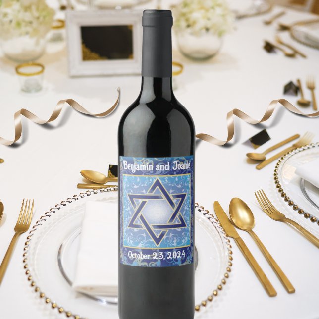 Rótulo De Garrafa De Cerveja Rótulo de Vinho Personalizado Estrela de Davi (Criador carregado)