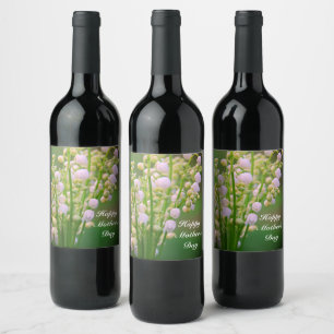 Rótulo De Garrafa De Cerveja Rótulo de vinho personalizado lírio-do-vale