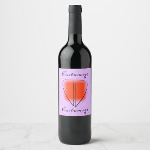 Rótulo De Garrafa De Cerveja Rótulo de Vinho Personalizado Mod Art Heart