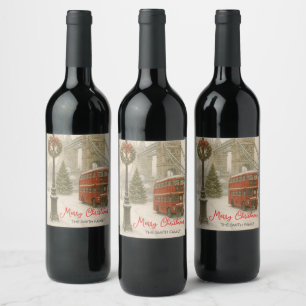 Rótulo De Garrafa De Cerveja Rótulo de Vinho Personalizado Natal em Londres