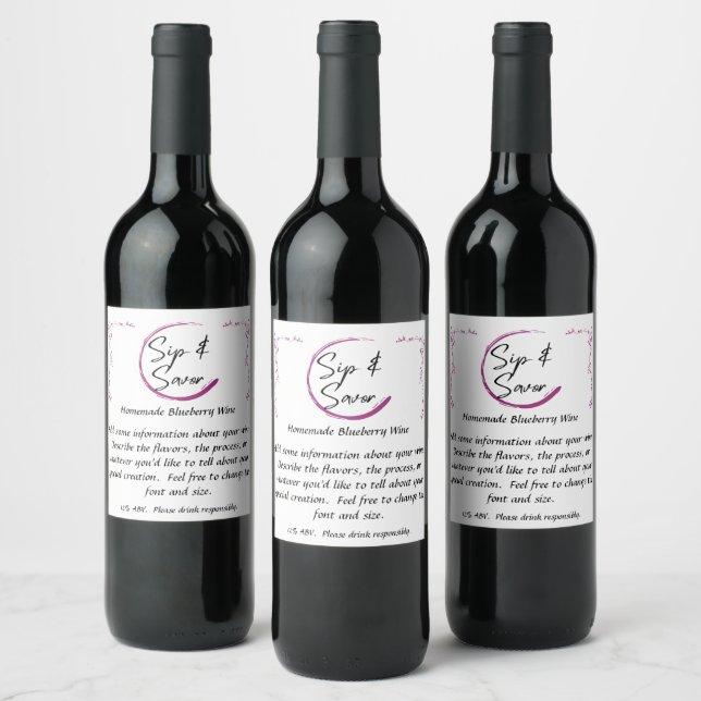 Rótulo De Garrafa De Cerveja Rótulo de Vinho Personalizável (Garrafas)