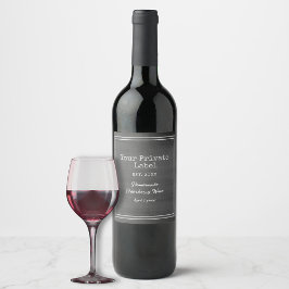 Rótulo De Garrafa De Cerveja Rótulo de Vinho Privado Quadro Negro Retro