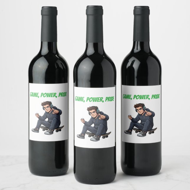 Rótulo De Garrafa De Cerveja Rótulo de Vinho Ryder Game Power Pride – Estilo Ur (Garrafas)