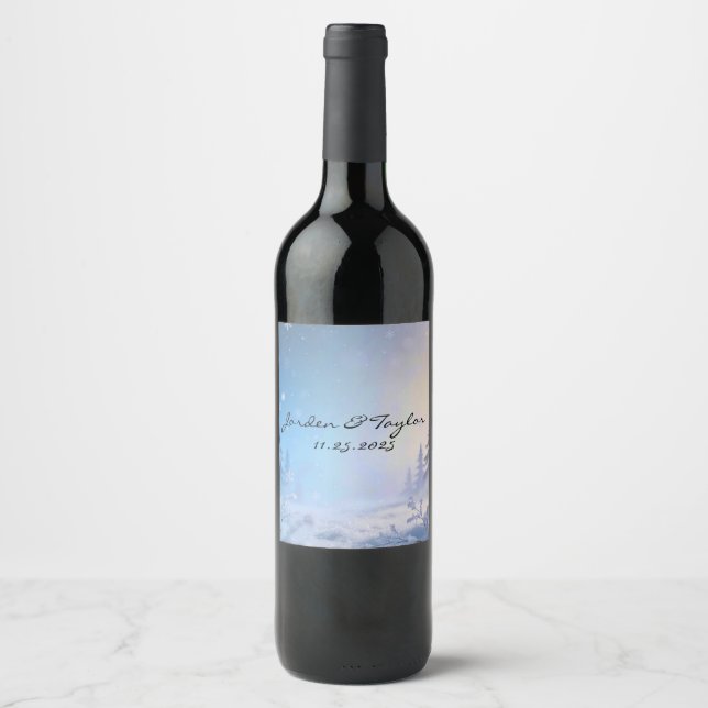 Rótulo De Garrafa De Cerveja Rótulo de Vinho Sonho de Inverno Suave (Frente)
