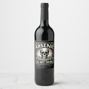 Rótulo De Garrafa De Cerveja Rótulo de Vinho Veneno Caveira Festa de Halloween