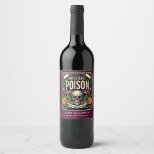Rótulo De Garrafa De Cerveja Rótulo de Vinho Venenoso do Halloween