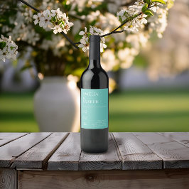 Rótulo De Garrafa De Cerveja Rótulo de Vinho Verde Minimalista
