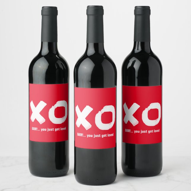 Rótulo De Garrafa De Cerveja Rótulo de Vinho Vermelho e Branco de Beijo Abraço (Garrafas)