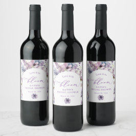 Rótulo De Garrafa De Cerveja Rótulo do frasco de Vinho Floral com Lavanda