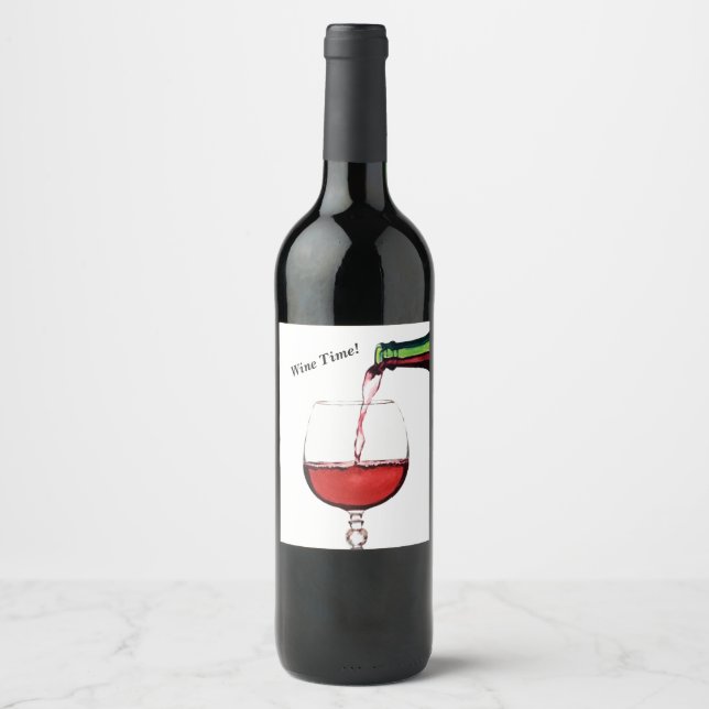 Rótulo De Garrafa De Cerveja Rótulo do frasco do tempo do vinho (Frente)