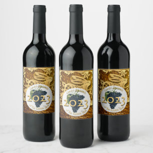Rótulo De Garrafa De Cerveja Rótulo do Ouro Especial Cuvee Coelho Ano 2023
