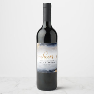 Rótulo De Garrafa De Cerveja Rótulo do Vinho da Cerimônia de marinho e Casament