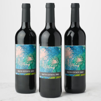 Rótulo De Garrafa De Cerveja rótulo do vinho de abstrato dandelion