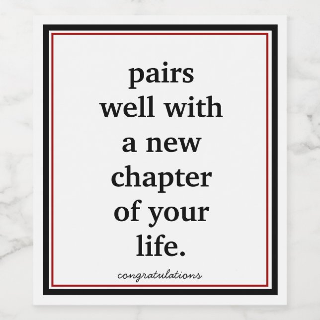 Rótulo De Garrafa De Cerveja Rótulo do Vinho de Aposentação (Rótulo Único)