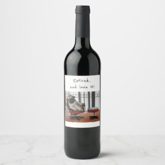 Rótulo De Garrafa De Cerveja Rótulo do Vinho de Aposentação de Cueca