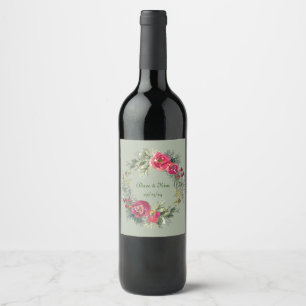 Rótulo De Garrafa De Cerveja Rótulo do Vinho de Ferro de Aquarela