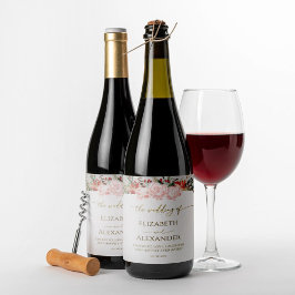 Rótulo De Garrafa De Cerveja Rótulo do Vinho do casamento no inverno Script de 