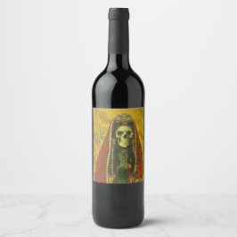 Rótulo De Garrafa De Cerveja Rótulo do Vinho do Esqueleto Gótico Decorativo