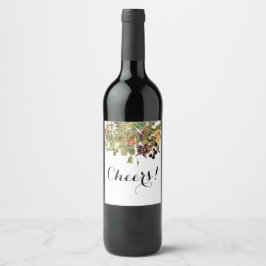 Rótulo De Garrafa De Cerveja Rótulo do Vinho Floral da Madeira
