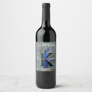 RÓTULO DE GARRAFA DE CERVEJA RÓTULO DO VINHO FOTOGRÁFICO PEACOCK