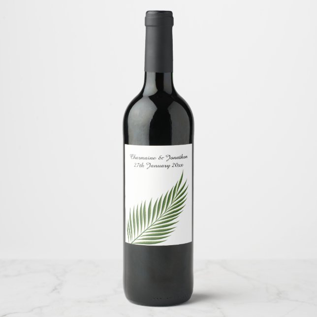 RÓTULO DE GARRAFA DE CERVEJA RÓTULO DO VINHO PERSONALIZÁVEL DE FERN VERDE (Frente)