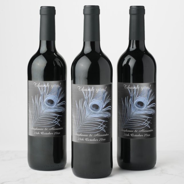 RÓTULO DE GARRAFA DE CERVEJA RÓTULO DO VINHO PERSONALIZÁVEL DO PEACOCK (Garrafas)