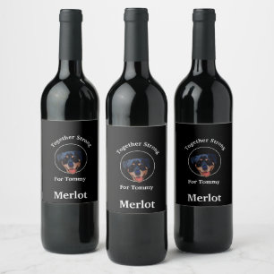 Rótulo De Garrafa De Cerveja Rótulo do Vinho Rottweiler Forte Confiança