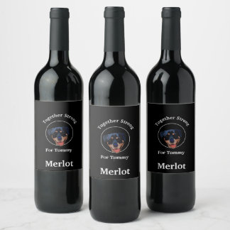 Rótulo De Garrafa De Cerveja Rótulo do Vinho Rottweiler Forte Confiança