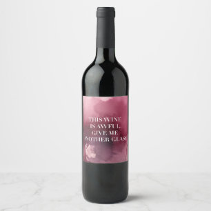 Rótulo De Garrafa De Cerveja Rótulo engraçado "Vinho tímido" inspirado em Moira