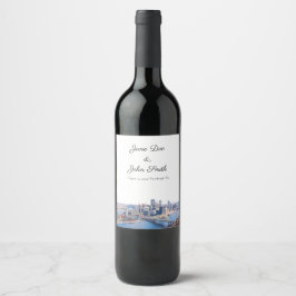 Rótulo De Garrafa De Cerveja Rótulo Personalizado do Vinho de Pittsburgh