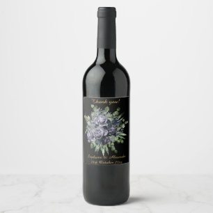 RÓTULO DE GARRAFA DE CERVEJA RÓTULO PERSONALIZÁVEL DE EUCALYPTUS AZUL BOTÂNICO