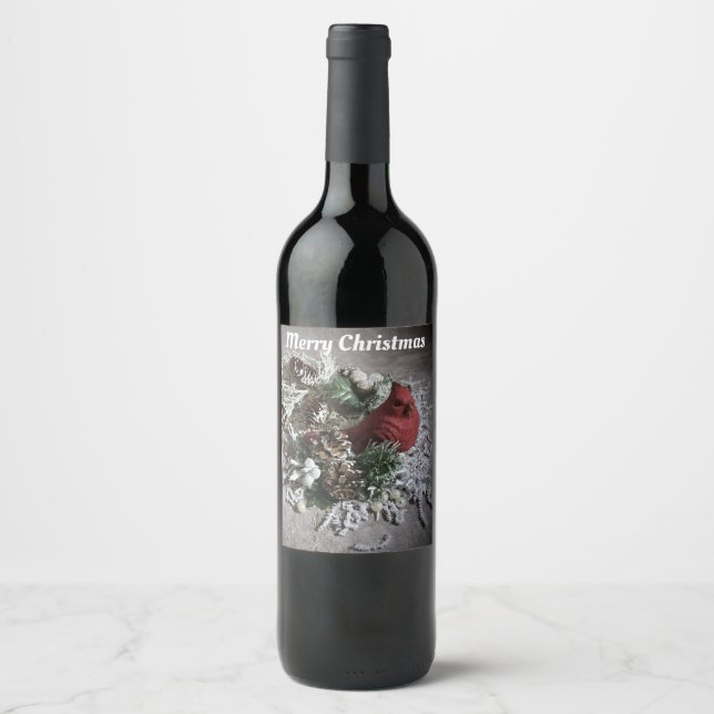 Rótulo De Garrafa De Cerveja Rótulo Personalizável de Feliz Natal (Frente)