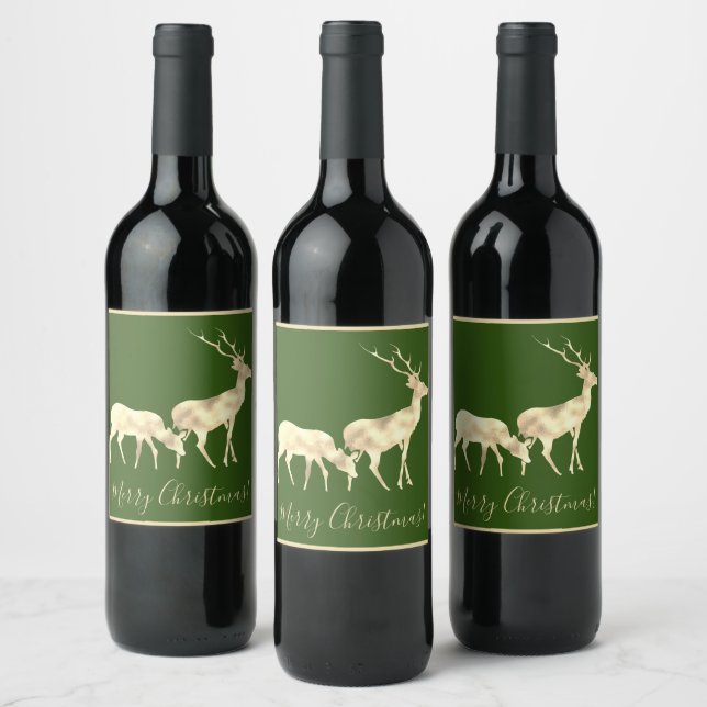 Rótulo De Garrafa De Cerveja Rótulo Românico de Vinhos Verdes de Natal (Garrafas)