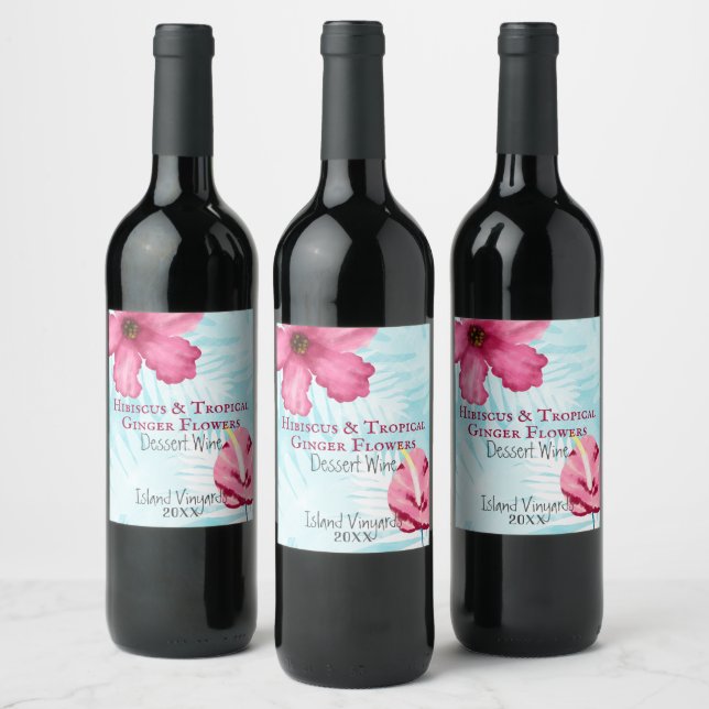 Rótulo De Garrafa De Cerveja Rótulo Tropical Gumdrop & Hibiscus (Garrafas)