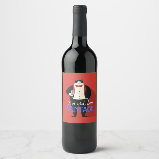 Rótulo De Garrafa De Cerveja Rótulo Vinho Vintado Não Velho (Frente)