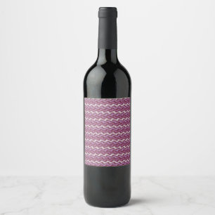Rótulo De Garrafa De Cerveja Roxo Rippled