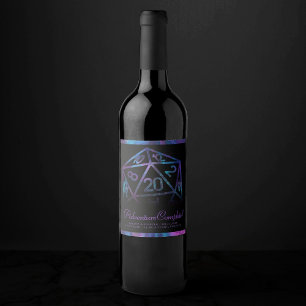 Rótulo De Garrafa De Cerveja RPG Dice Nebula Fantasy Tabletop Gamer Obrigado