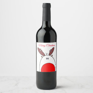 Rótulo De Garrafa De Cerveja Rudolph Rudolph Red Nose Reindeer