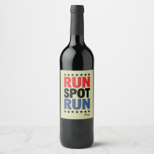 Rótulo De Garrafa De Cerveja Run Spot Run Trump 2024