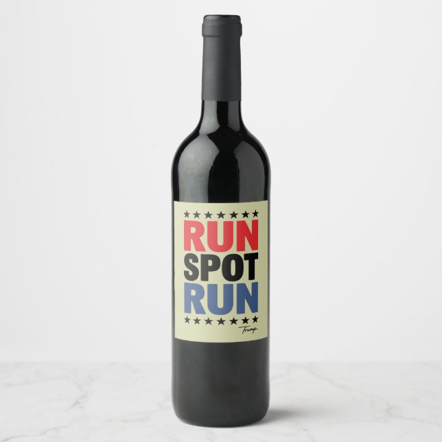 Rótulo De Garrafa De Cerveja Run Spot Run Trump 2024 (Frente)