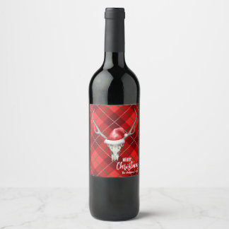 Rótulo De Garrafa De Cerveja Russo Country Reindeer Skull & Papais noeis Ha Nat