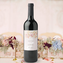 Rótulo De Garrafa De Cerveja Rustic Boho Floral Wedding