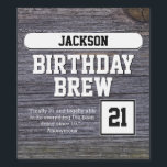 Rótulo De Garrafa De Cerveja Rustic Gray 21st Brew Happy Birthday Beer Garrafa<br><div class="desc">Está na hora de celebrar um aniversário! Crie seus próprios rótulos de cerveja personalizados para as garrafas de cerveja favoritas. Design moderno e elegante onde você pode escolher a cor do fundo. A caixa superior permite nomear sua cerveja com o nome do aniversariante. A caixa de texto permite inserir a...</div>
