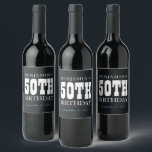 Rótulo De Garrafa De Cerveja Rustic Modern 50th Birthday Chalkboard Elegant<br><div class="desc">Rustic Modern 50º Aniversário da Rotulagem Elegante de Vinho do Quadro de Quadrinhos Você pode facilmente personalizar o nome,  a idade,  a data e o tipo de celebração.</div>