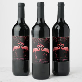Rótulo De Garrafa De Cerveja Saco de Presente - Flamingo Rosa