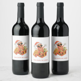 Rótulo De Garrafa De Cerveja Salame-brate as festas!
