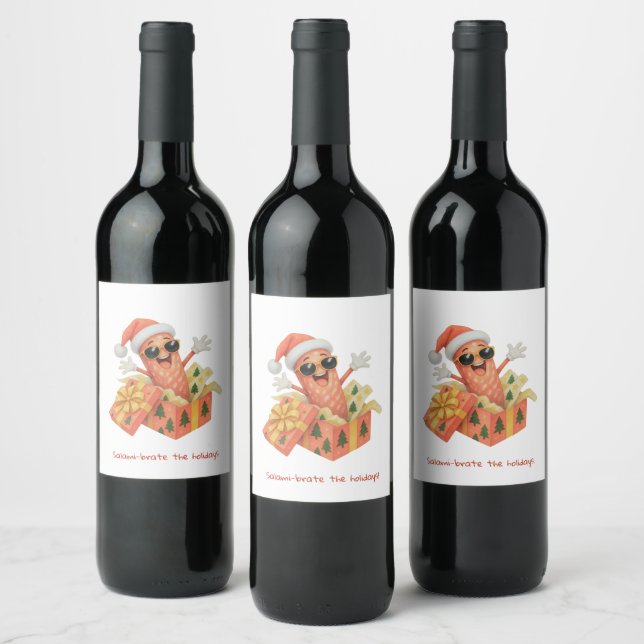 Rótulo De Garrafa De Cerveja Salame-brate as festas! (Garrafas)