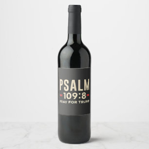 Rótulo De Garrafa De Cerveja Salmo 109:8 Reze pela inauguração da Religião Trum